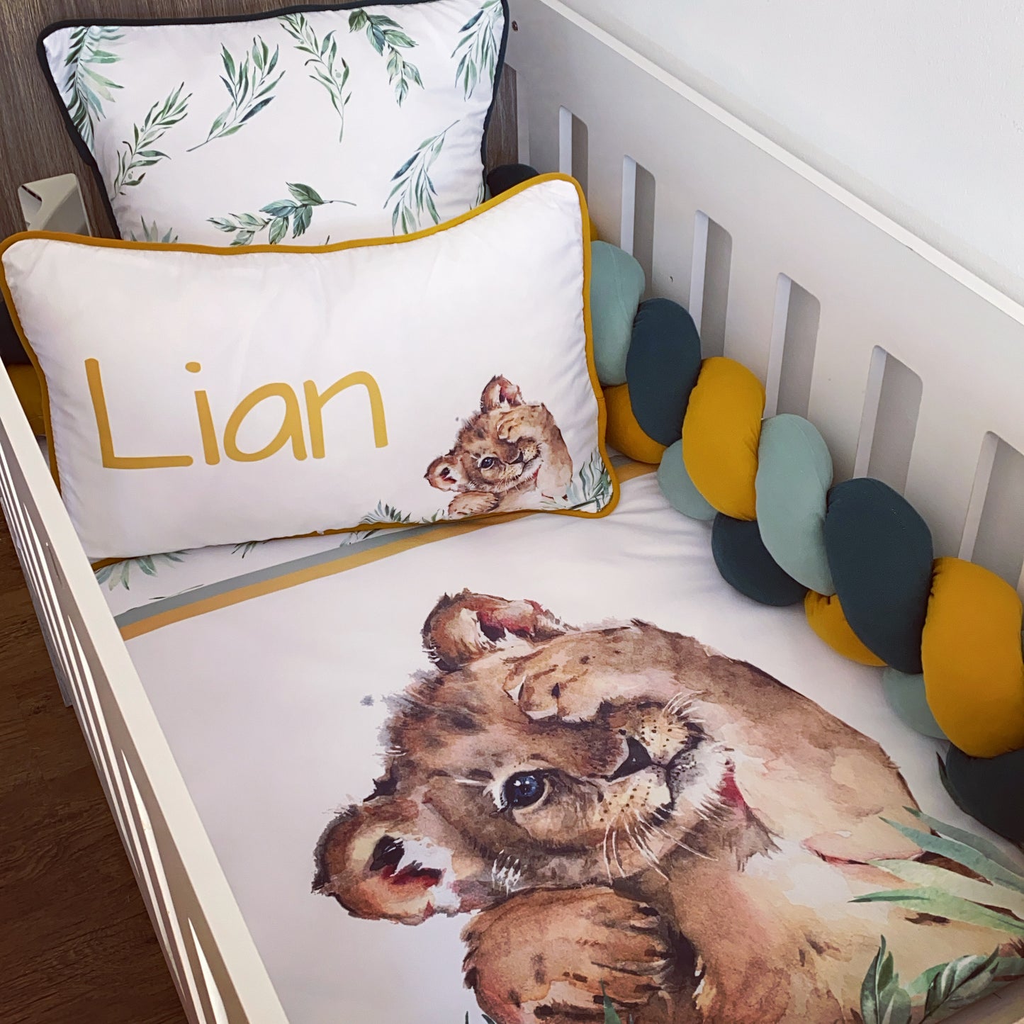 Cot Bedding - Mustard Lion Set 01