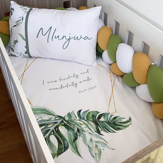 Cot Bedding - Leaf Bible Verse Set 02