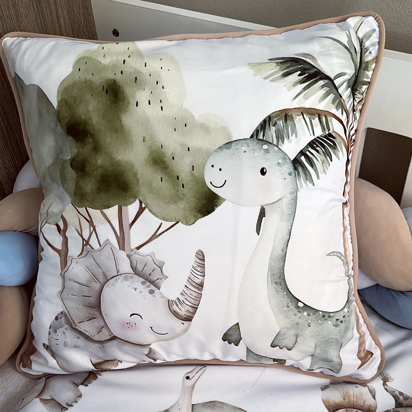 Cot Bedding - Blue Dinosaur Set 04