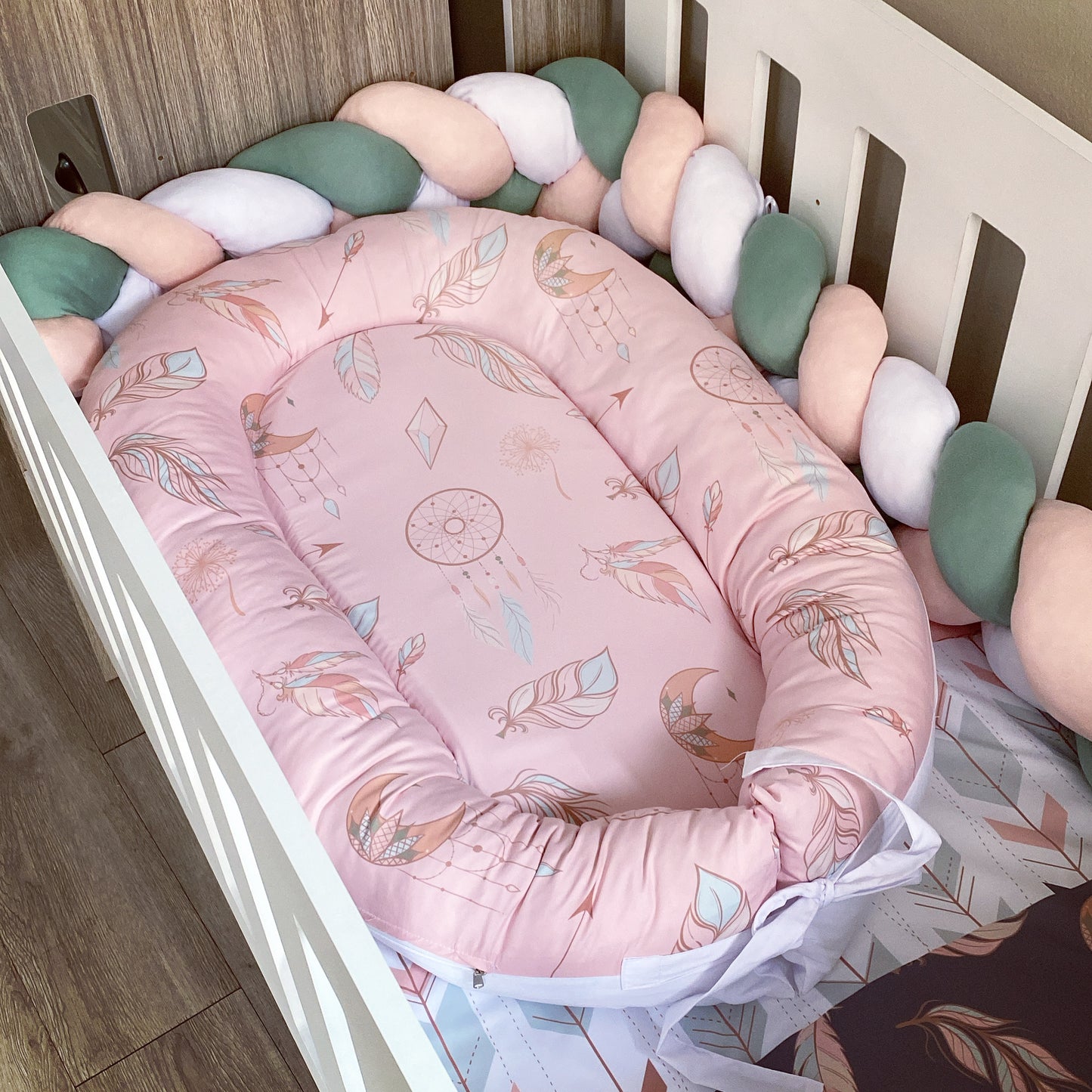 Cot Bedding - Pink Dreamcatcher Set 02