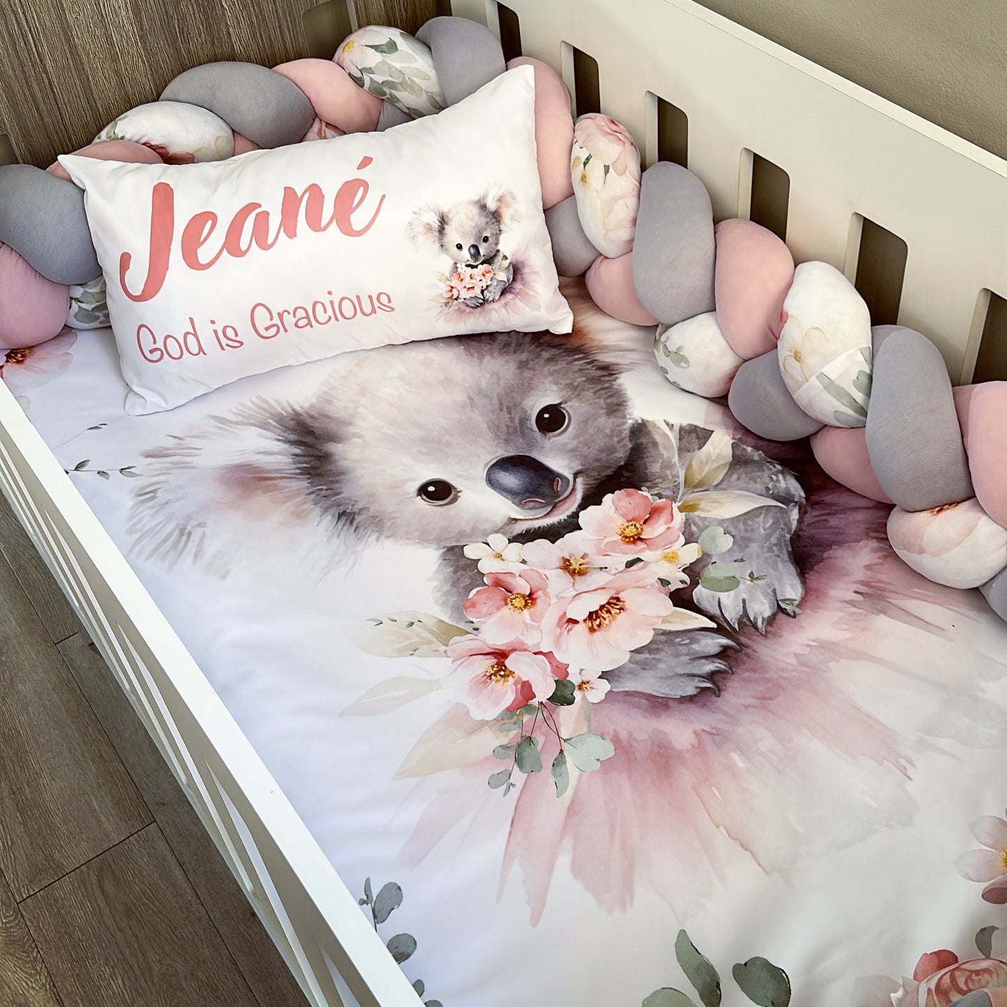 Cot Bedding - Pink Koala Set 01