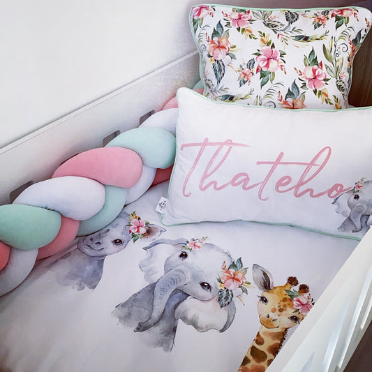 Cot Bedding - Pink Safari Set 37
