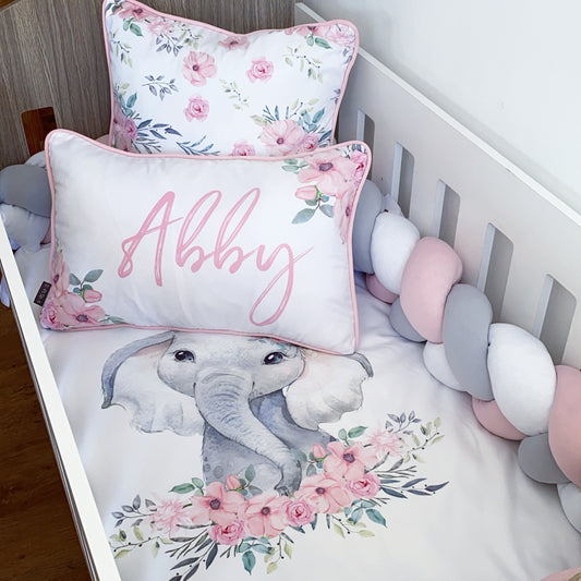 Cot Bedding - Pink Elephant Set 40
