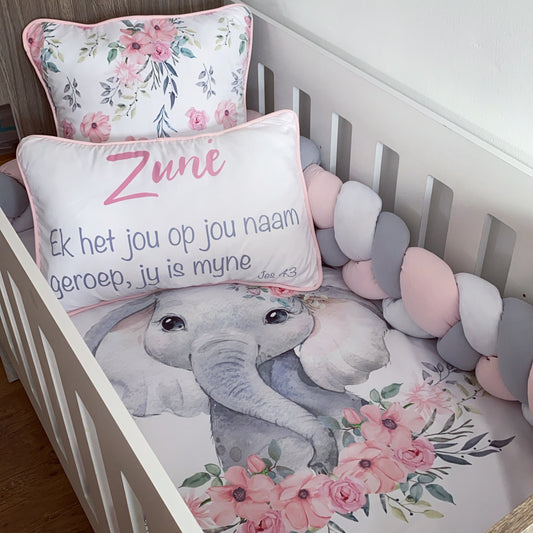 Cot Bedding - Pink Elephant Set 41