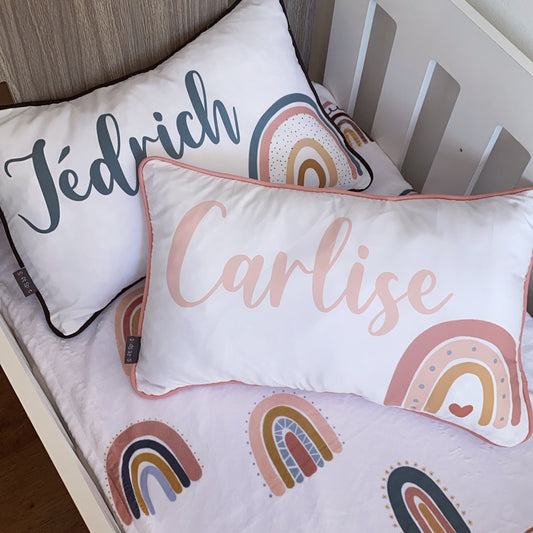 Cot Bedding - Pink Boho Rainbow Set 12