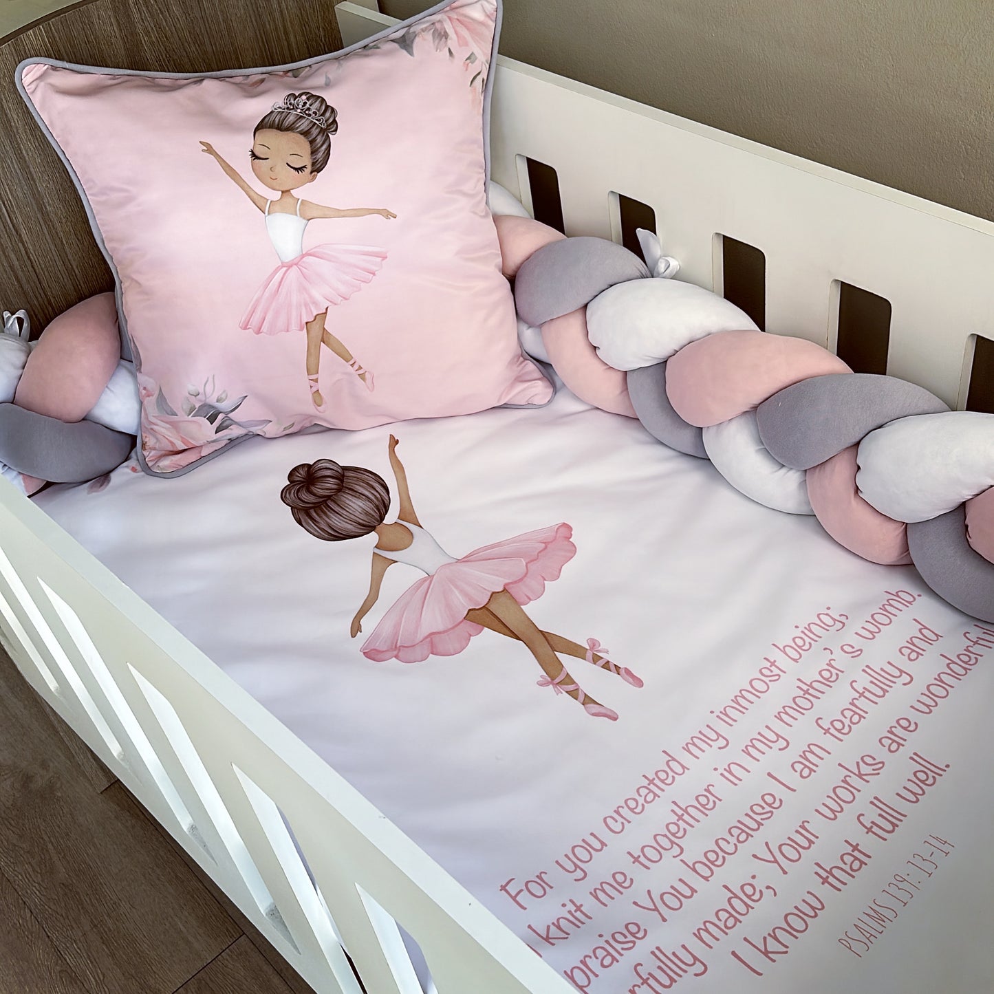 Cot Bedding - Pink Ballerina Set 03