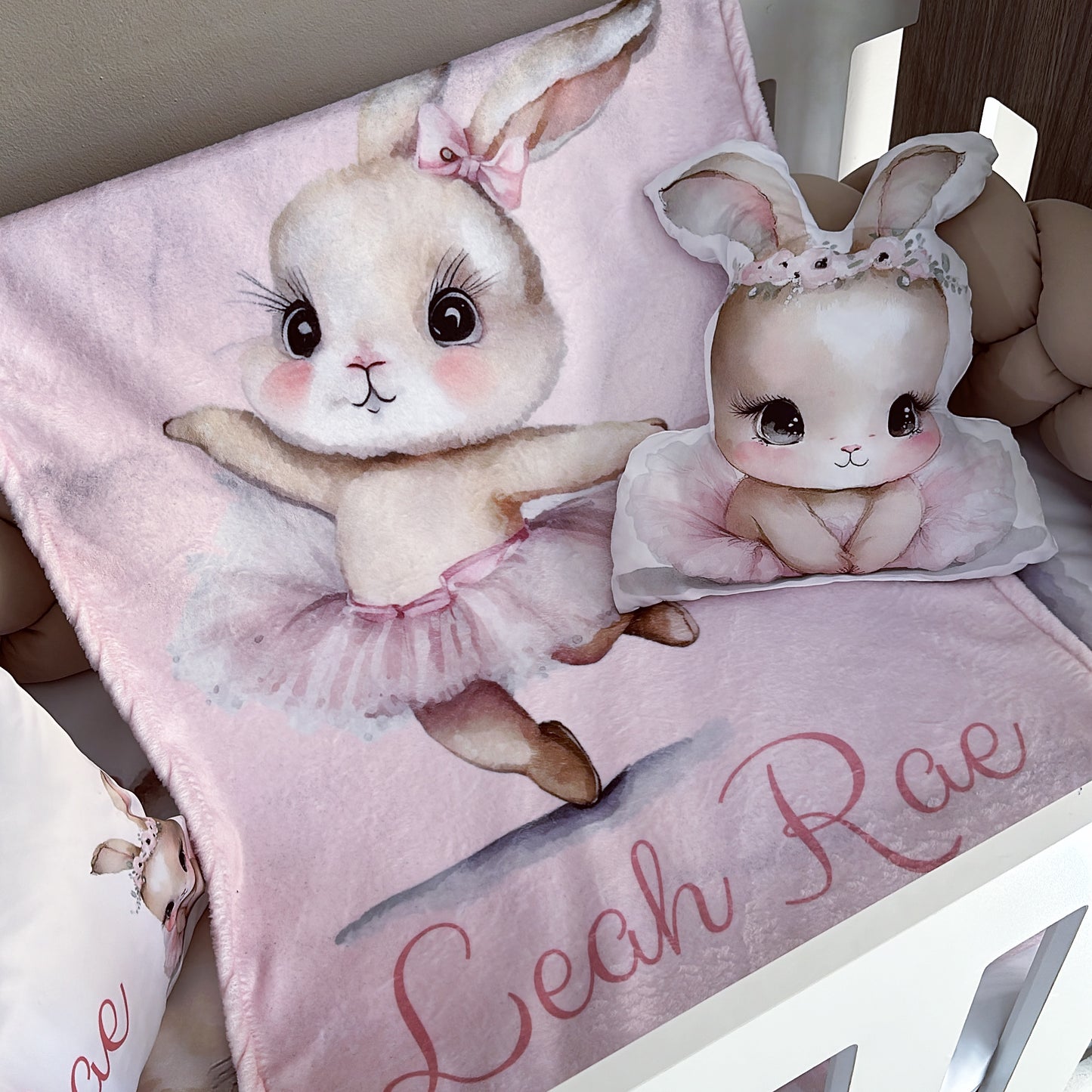 Cot Bedding - Pink Bunny Set 18