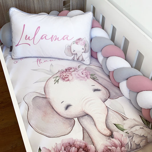 Cot Bedding - Pink Elephant Set 43