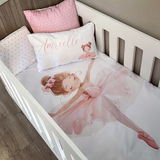 Cot Bedding - Pink Ballerina Set 04