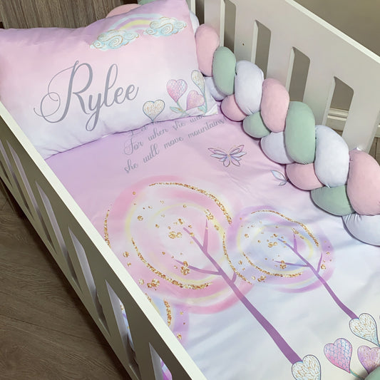 Cot Bedding - Lilac Forest Set 01