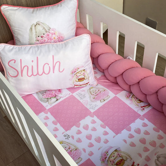 Cot Bedding - Pink Bunny Set 28