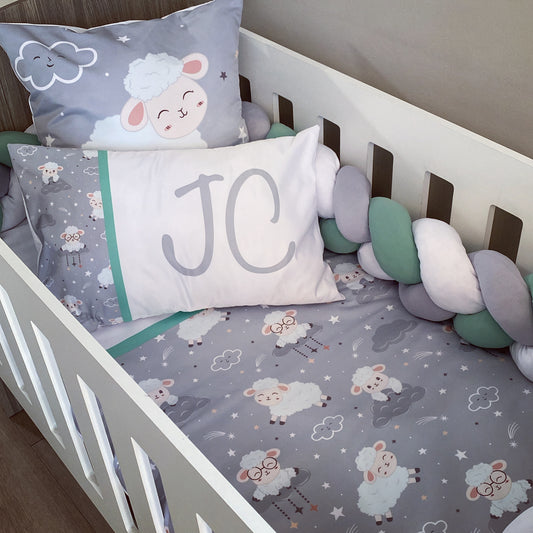 Cot Bedding - Grey Sheep Set 05