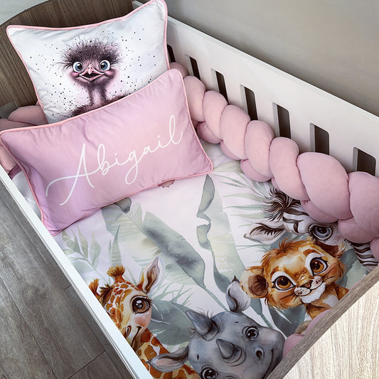 Cot Bedding - Pink Safari Set 20