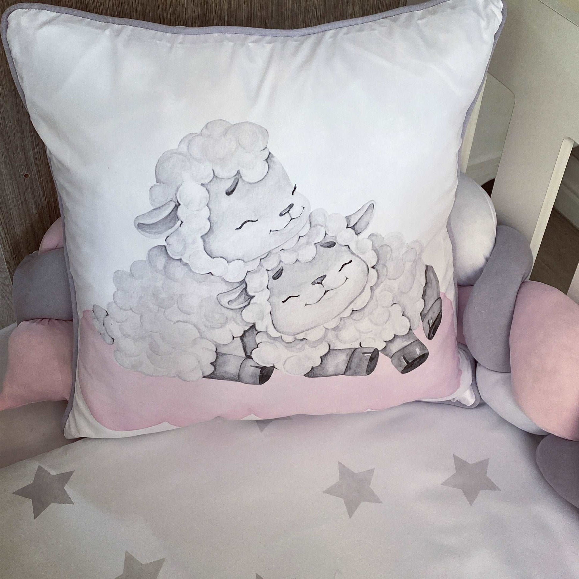 Cot Bedding - Pink Sheep Set 01