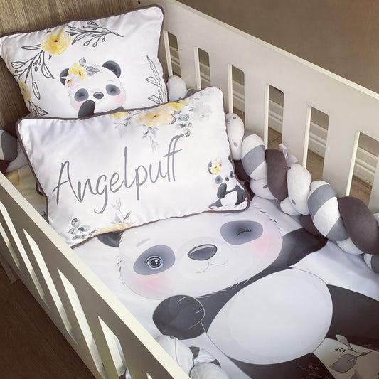 Cot Bedding - Yellow Panda Set 01