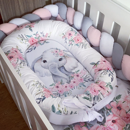 Nest - Pink Flowers Elephant 05
