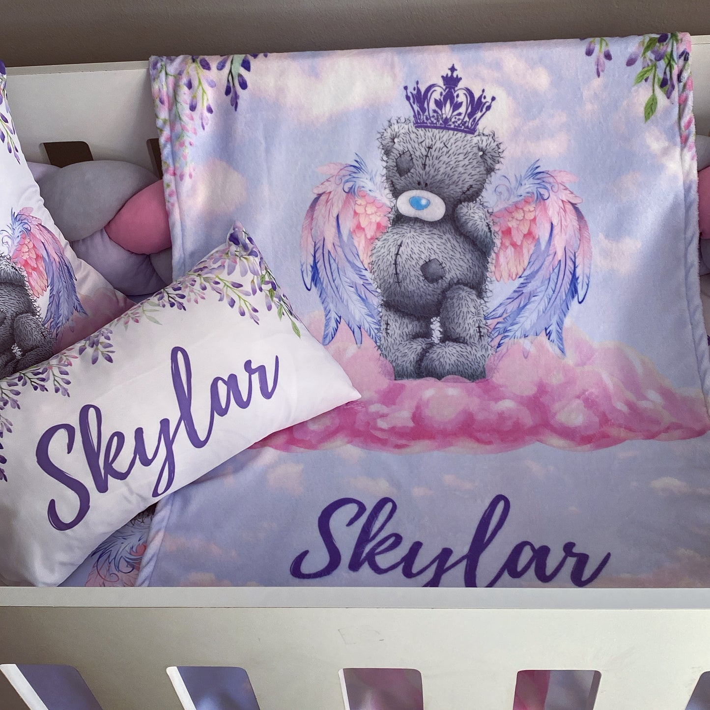 Cot Bedding - Pink Tatty Teddy Set 03