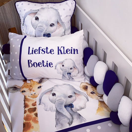 Cot Bedding - Navy Safari Set 04