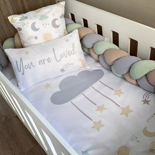 Cot Bedding - Moon and Star Set 01
