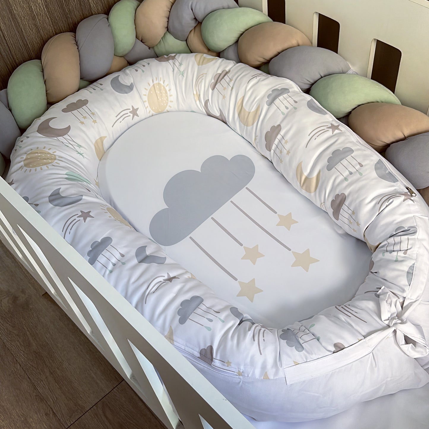 Cot Bedding - Moon and Star Set 01
