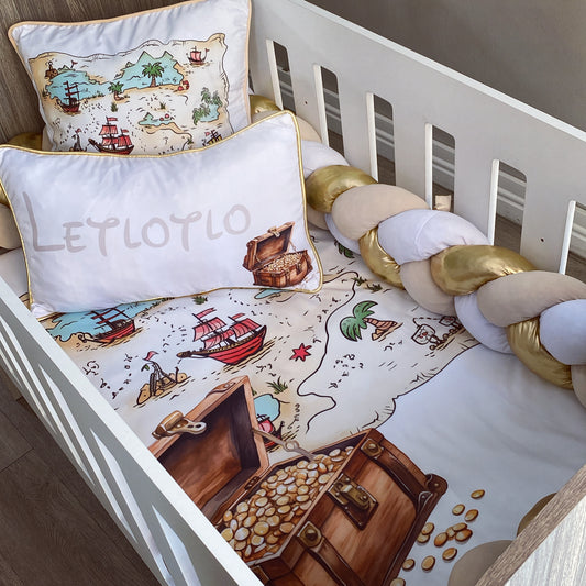 Cot Bedding - Treasure Map Set 01