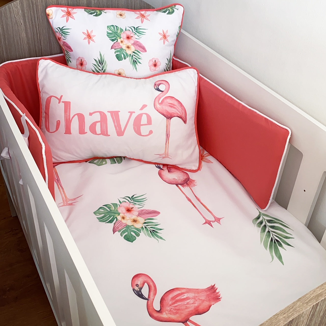 Cot Bedding - Flamingo Set 03