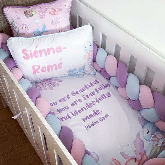 Cot Bedding - Pink Ocean Set 03