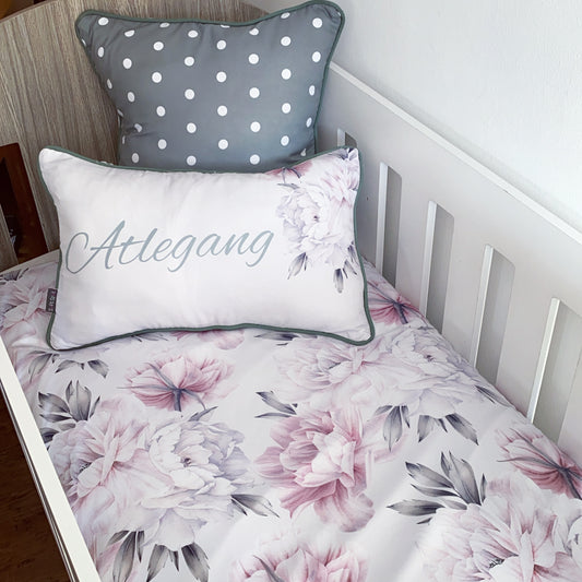 Cot Bedding - Pink Flower Set 07