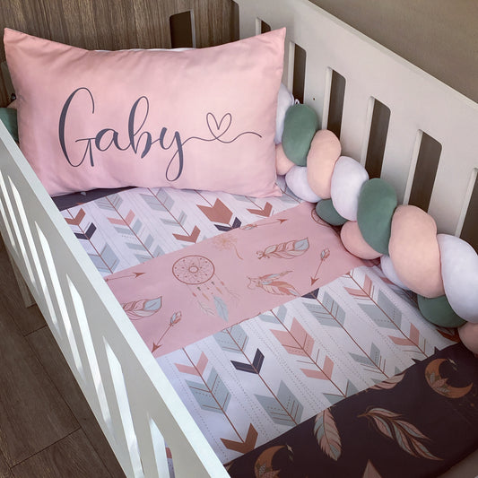 Cot Bedding - Pink Dreamcatcher Set 02