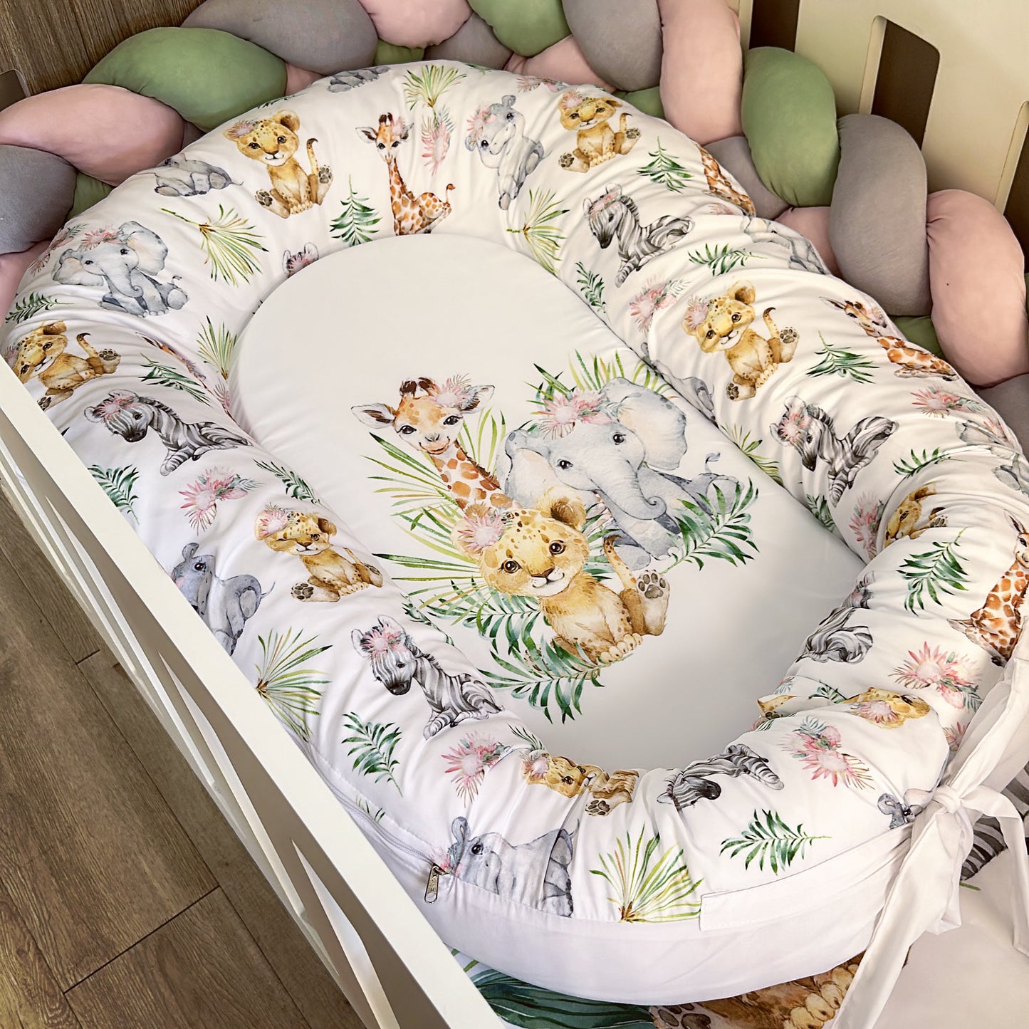 Cot Bedding - Pink Safari Set 19