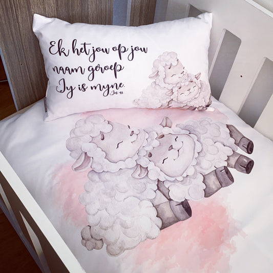 Cot Bedding - Pink Sheep Set 06