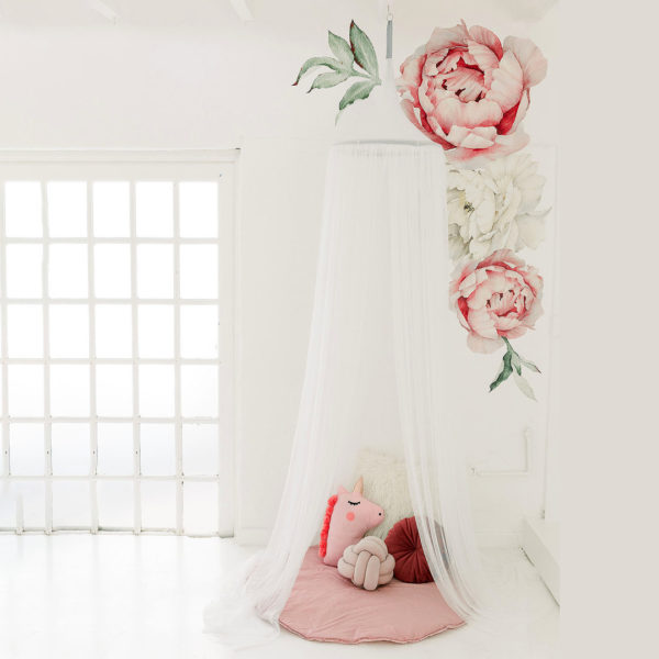 Hanging Tent Canopy Netting - White