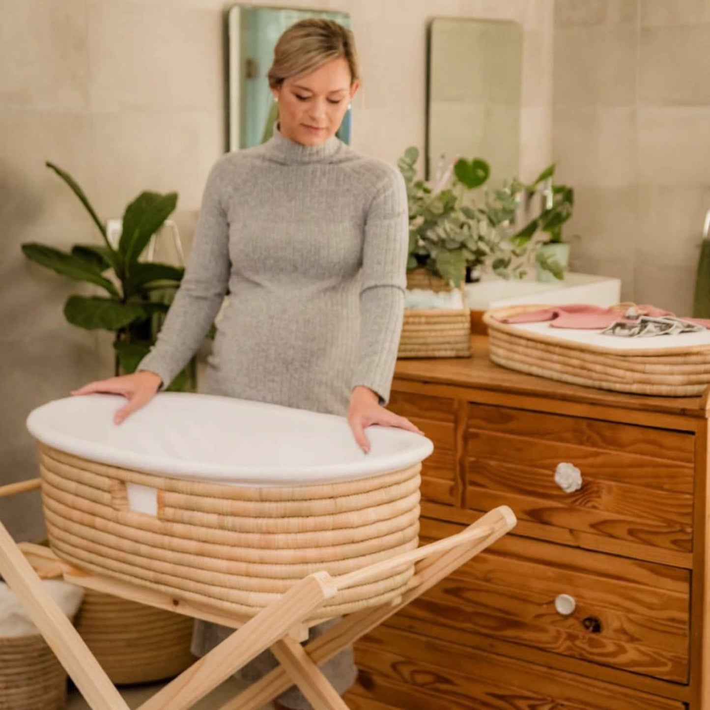 Woven Baskets - Bedside Combo