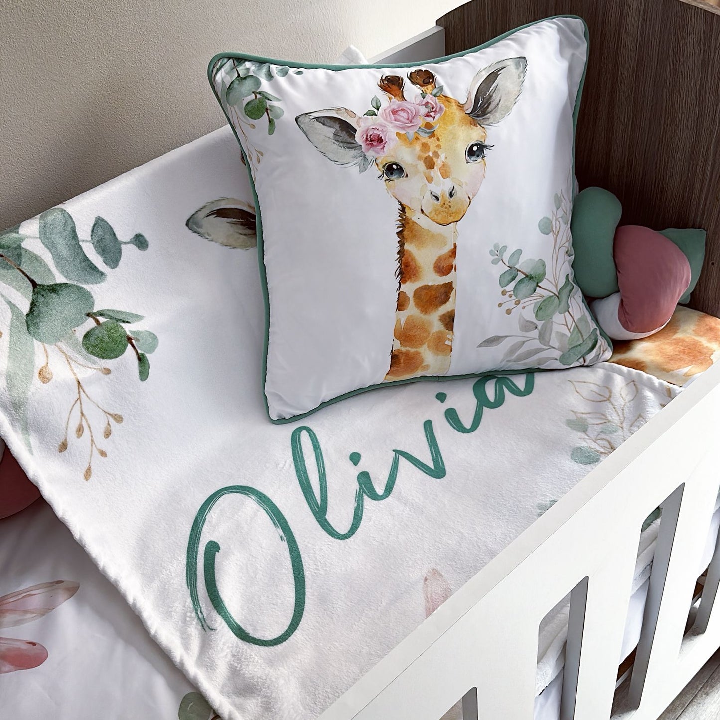 Cot Bedding - Pink Giraffe Set 05