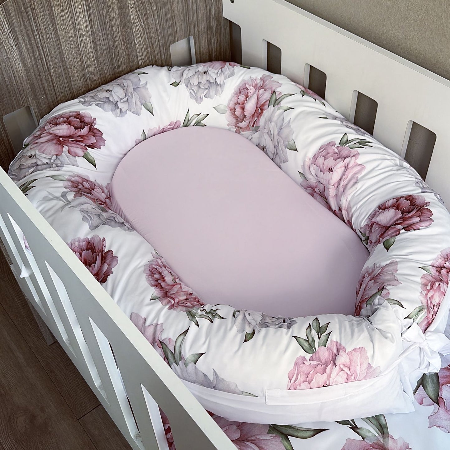 Cot Bedding - Pink Peony Set 01