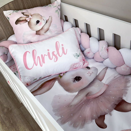 Cot Bedding - Pink Bunny Set 16