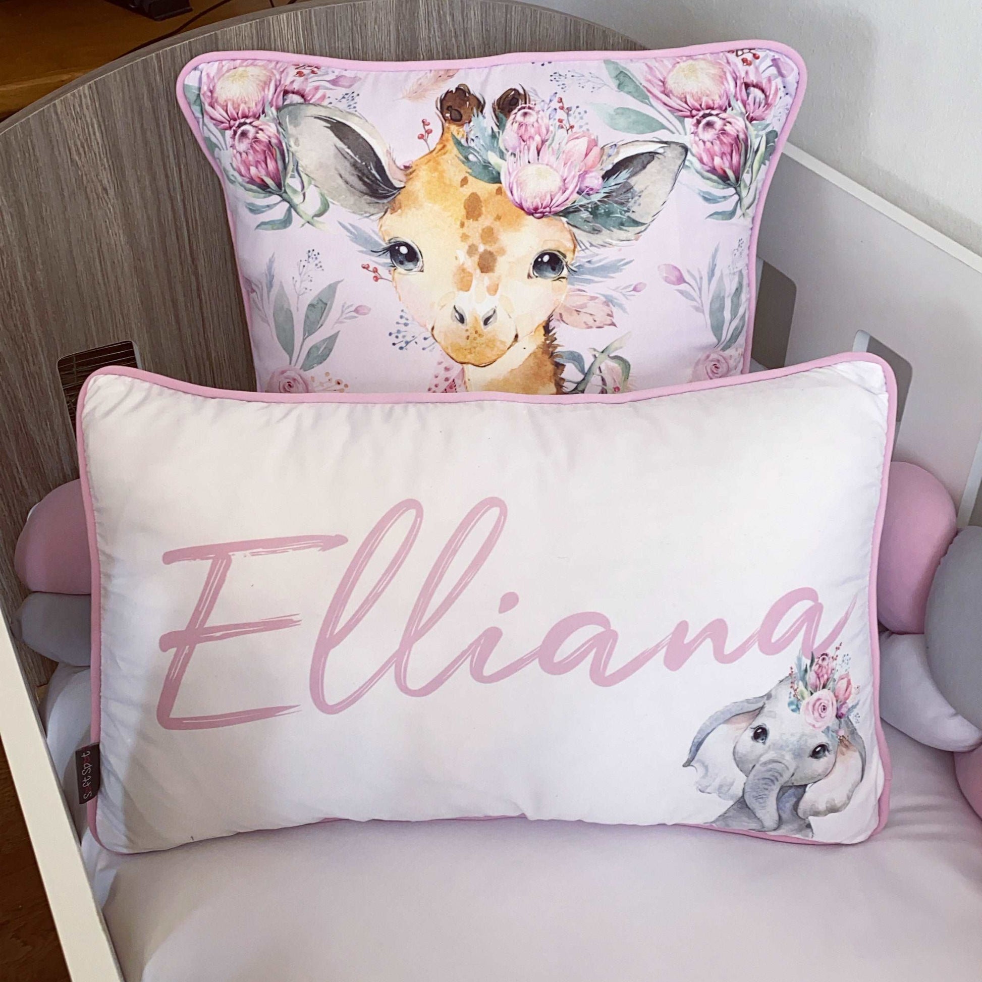 Cot Bedding - Protea Pink Safari Set 01