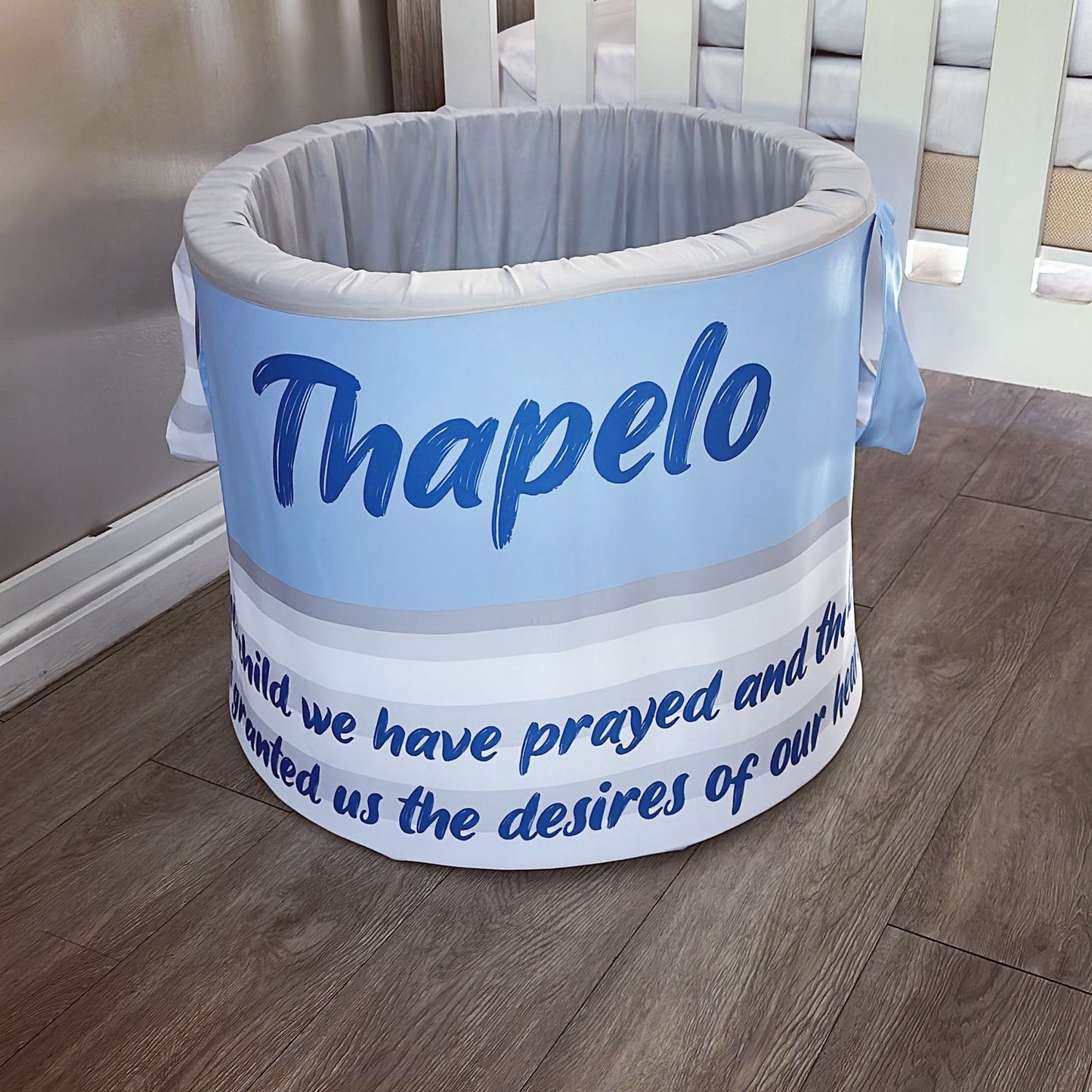 Large Laundry Barrel - Blue Grey Verse 01