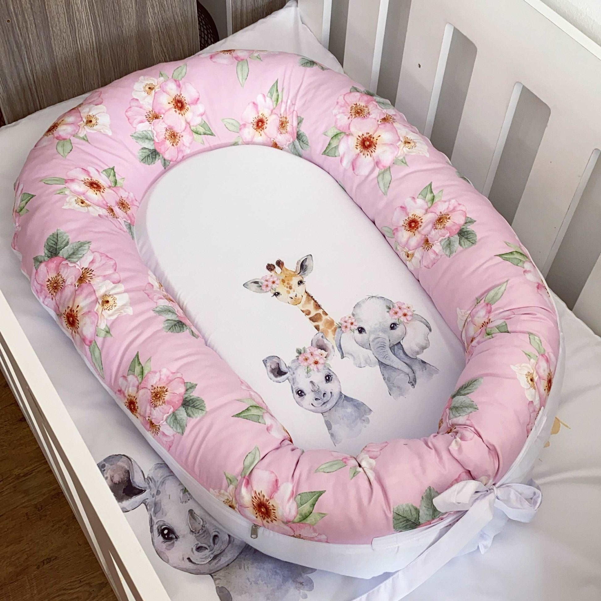 Cot Bedding - Pink Safari Set 08