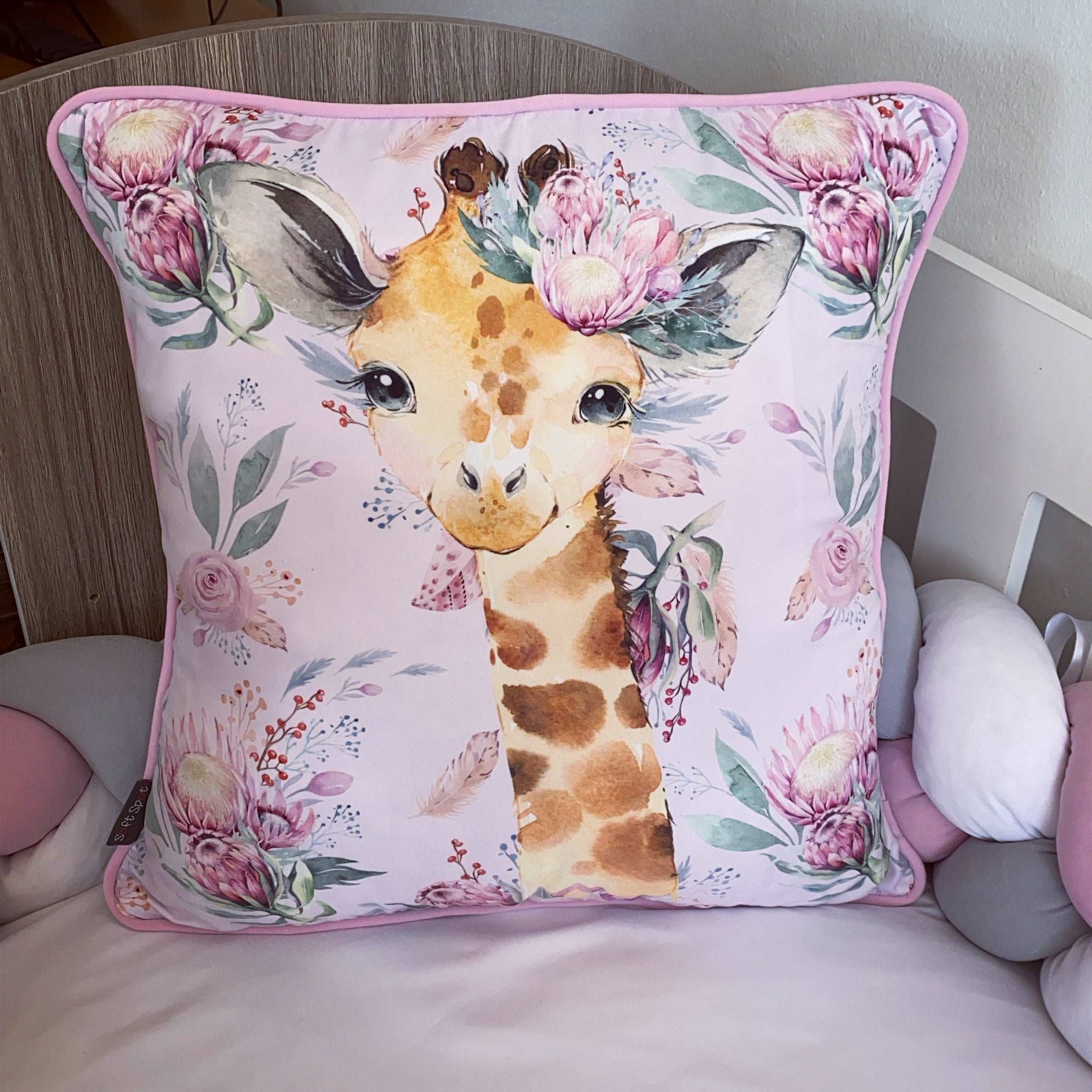 Cot Bedding - Protea Pink Safari Set 01