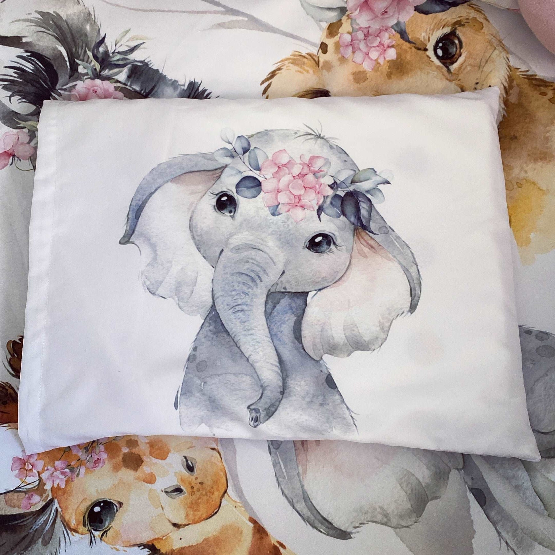 Cot Bedding - Pink Safari Set 07