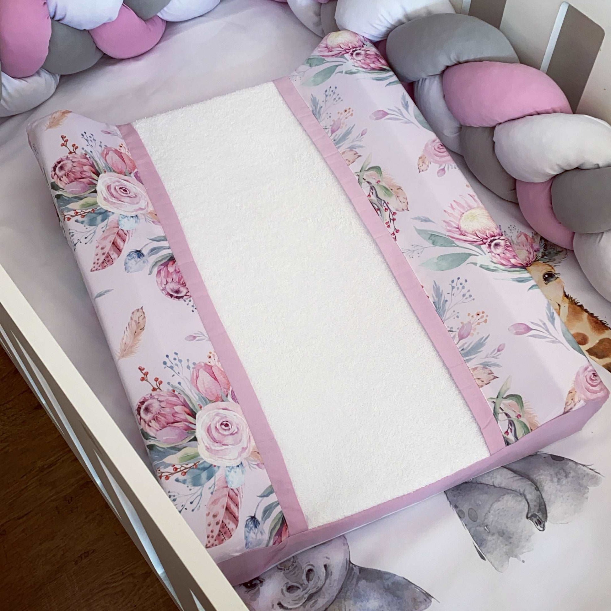 Cot Bedding - Pink Safari Set 09