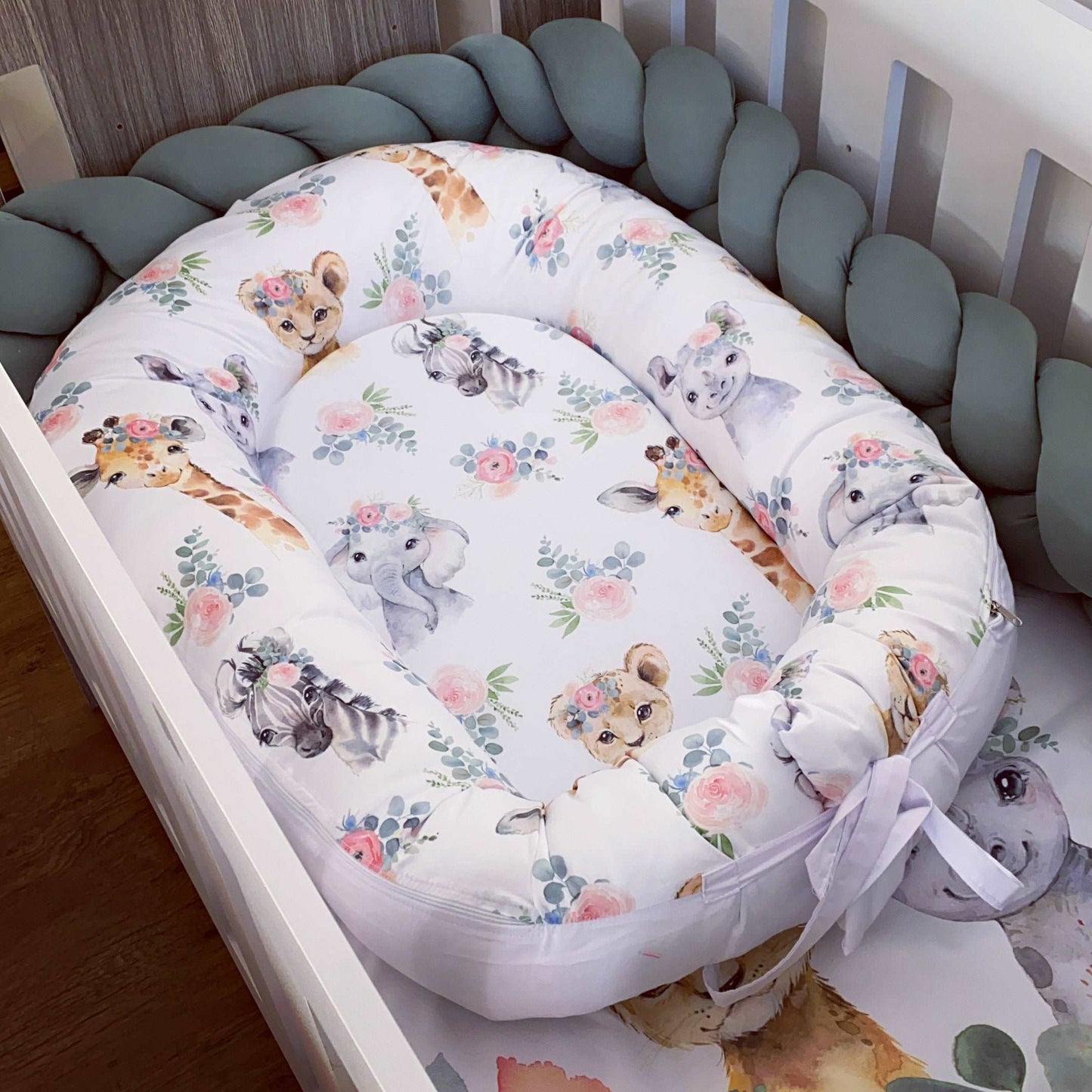 Cot Bedding - Coral Safari Set 01