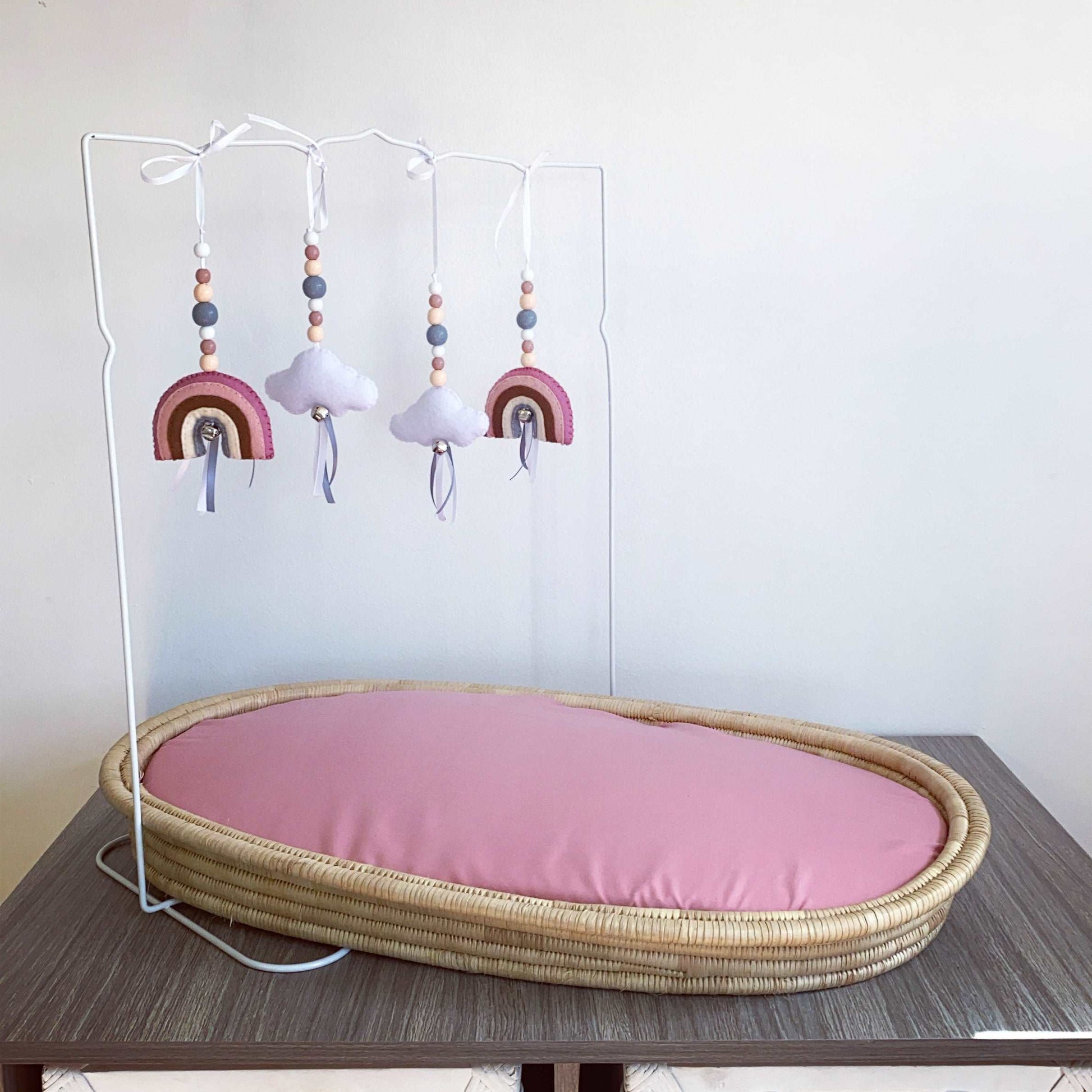 Cot Bedding - Pink Boho Rainbow Set 03
