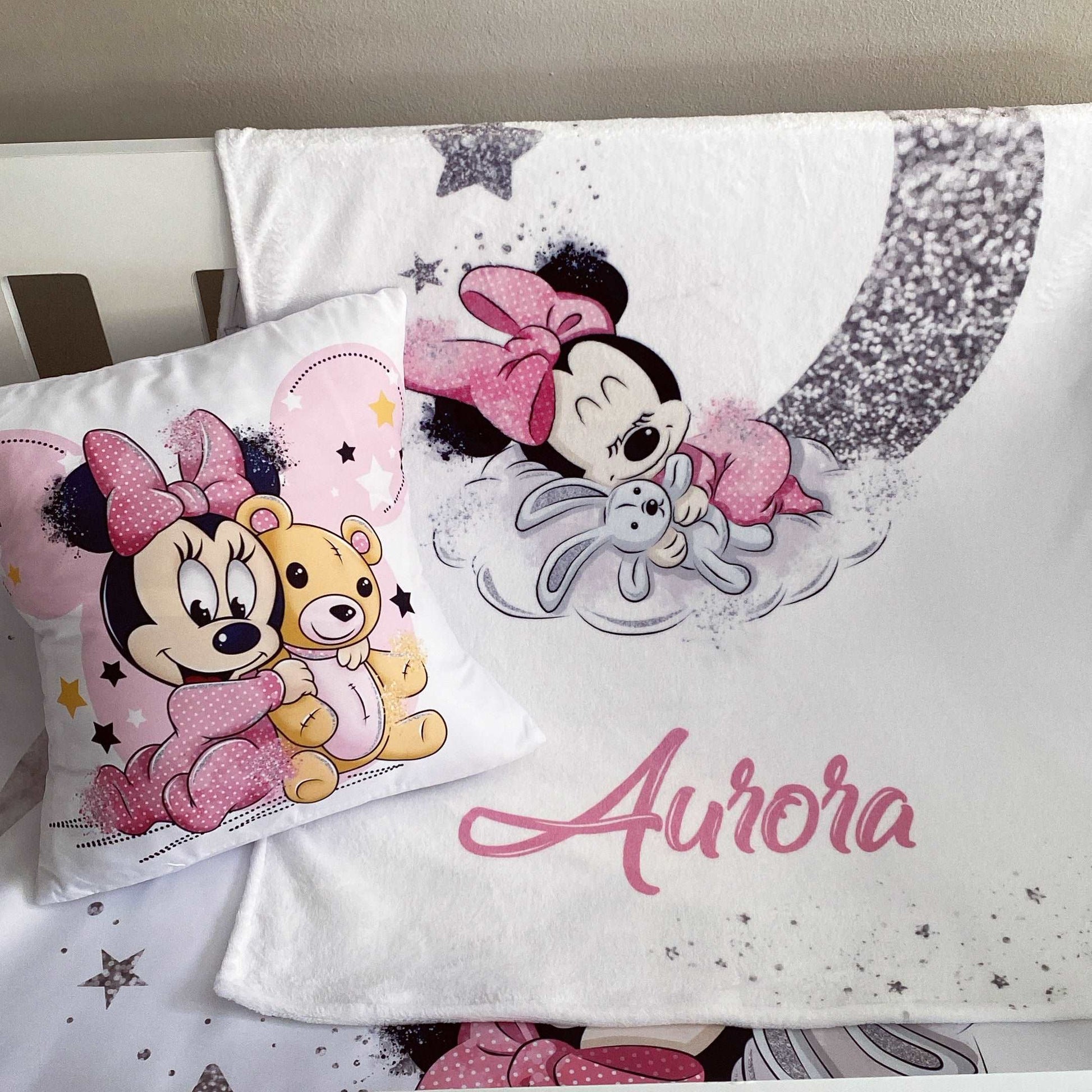 Cot Bedding - Pink Minnie Set 01