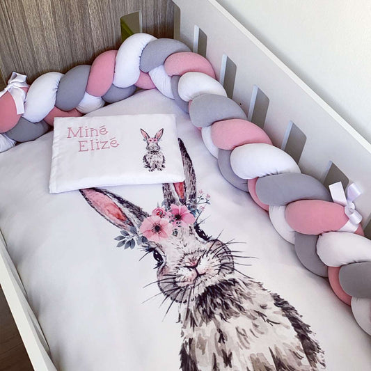Cot Bedding - Pink Bunny Set 11