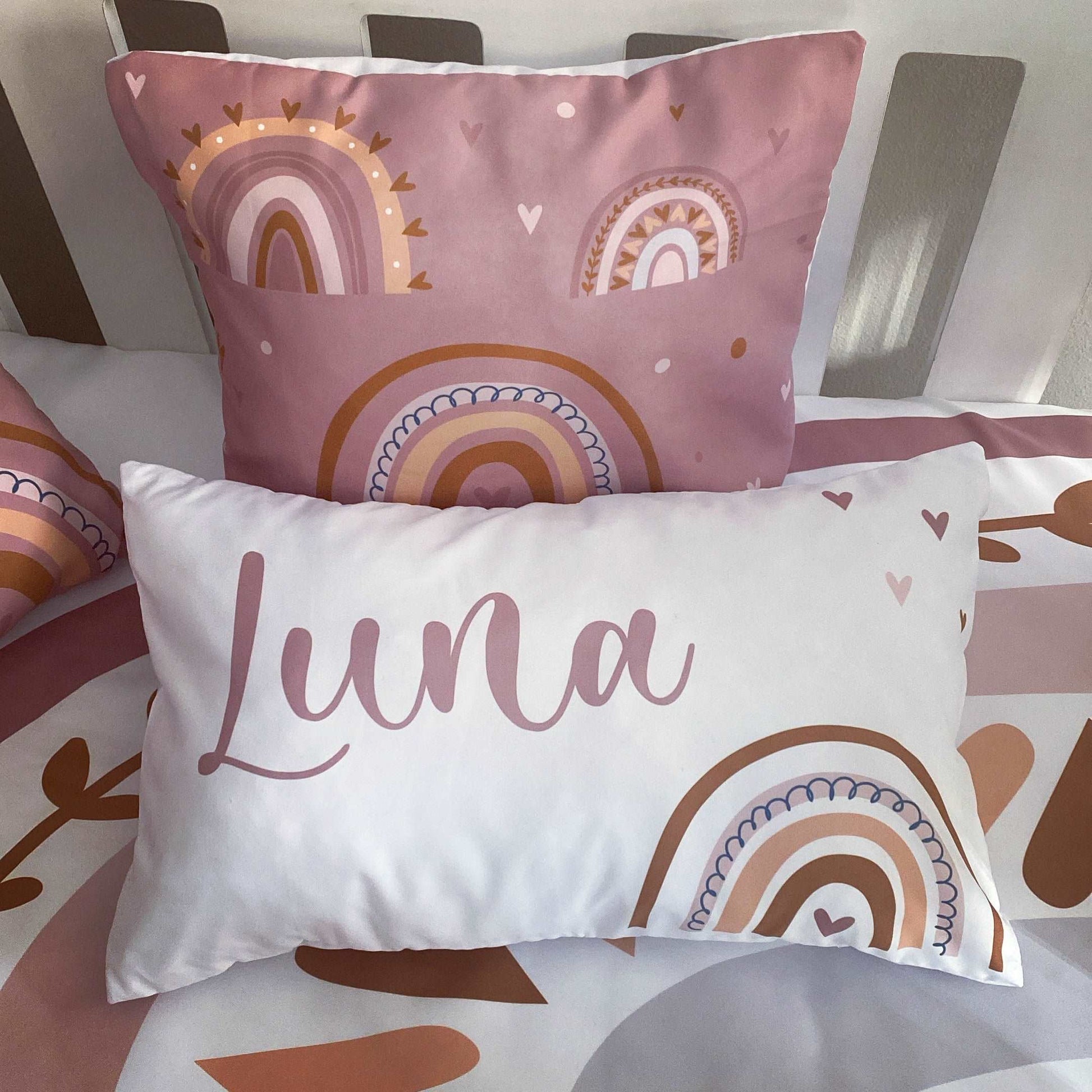 Cot Bedding - Pink Boho Rainbow Set 02