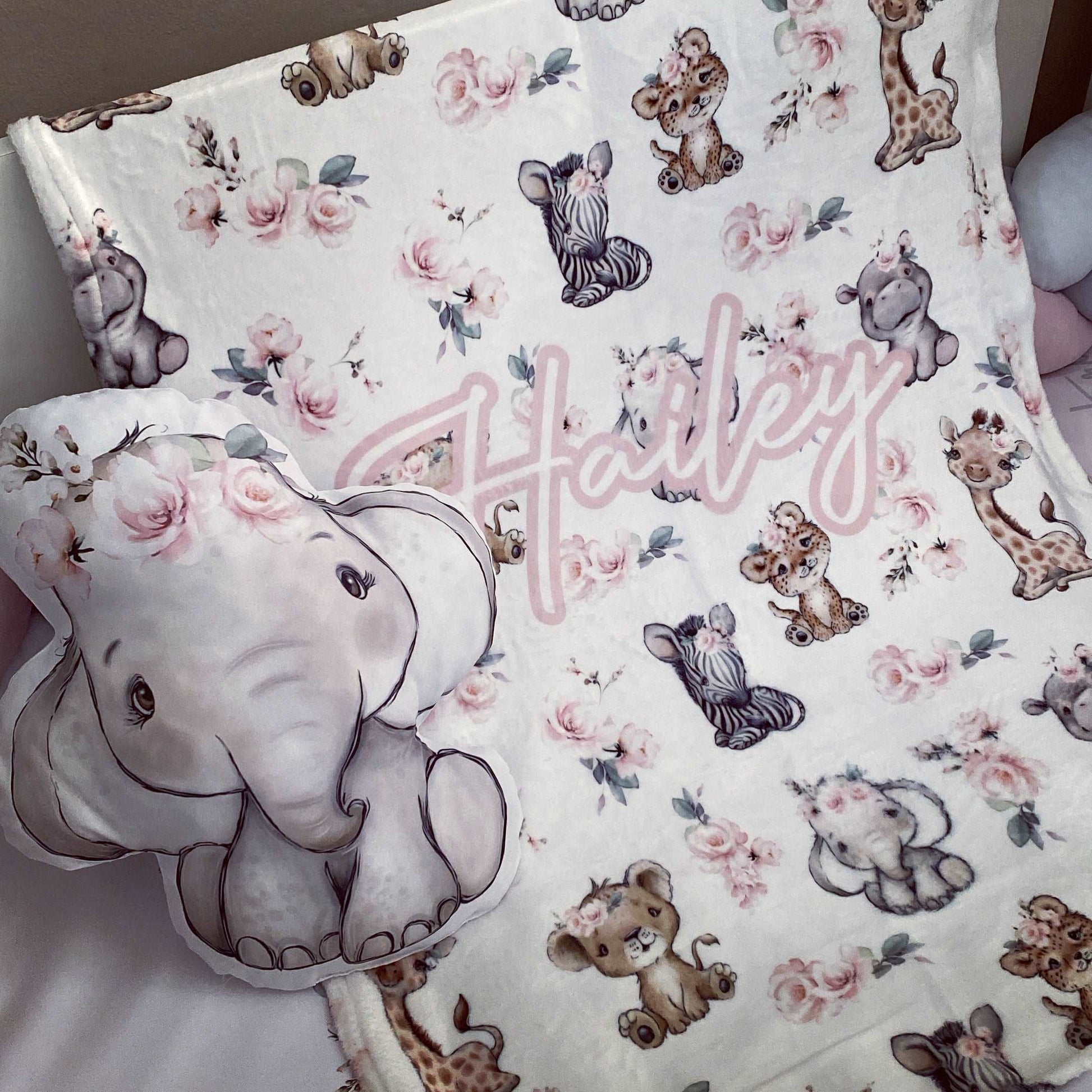 Cot Bedding - Pink Safari Set 02