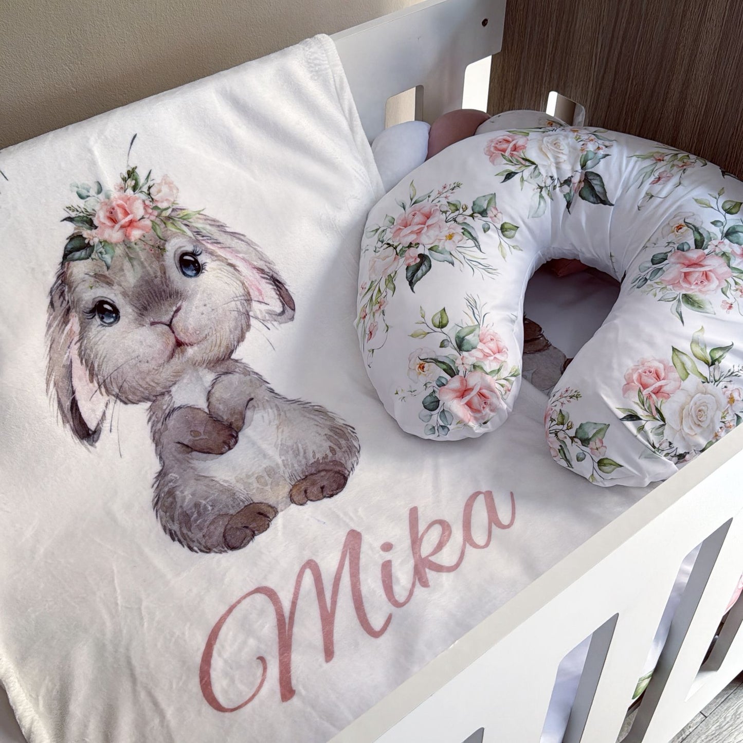 Cot Bedding - Pink Bunny Set 35