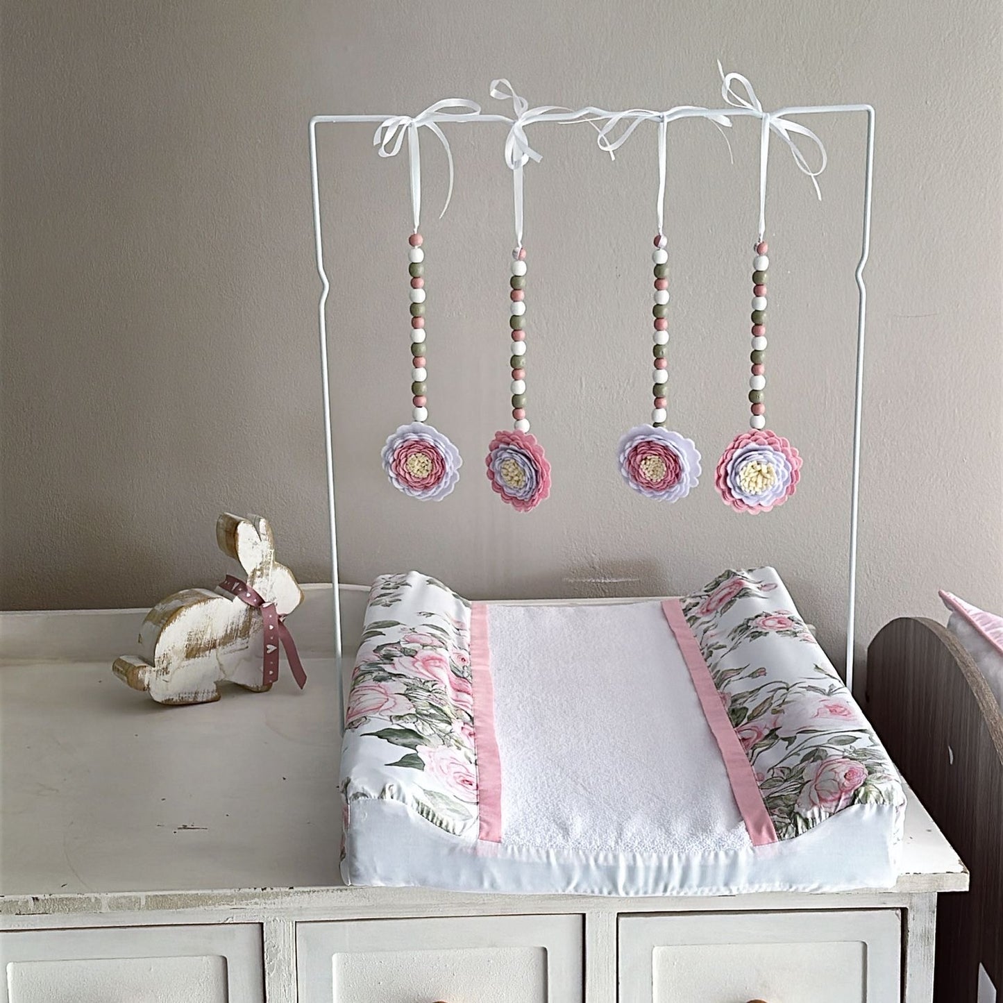 Cot Bedding - Pink Flower Set 10